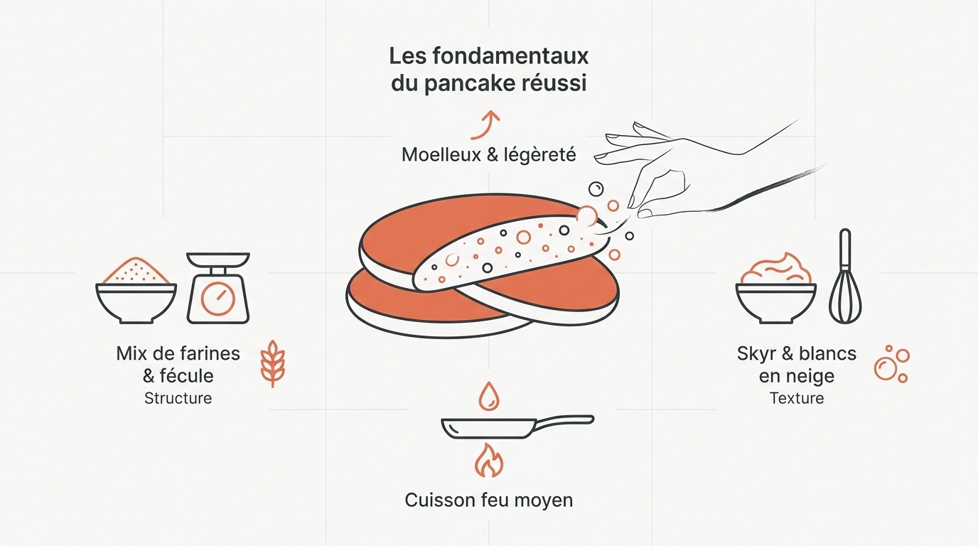 Pancakes sans gluten dorés et moelleux
