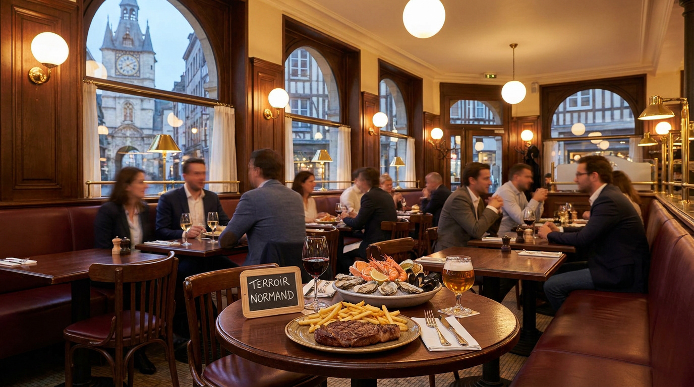 Brasserie chaleureuse à Rouen
