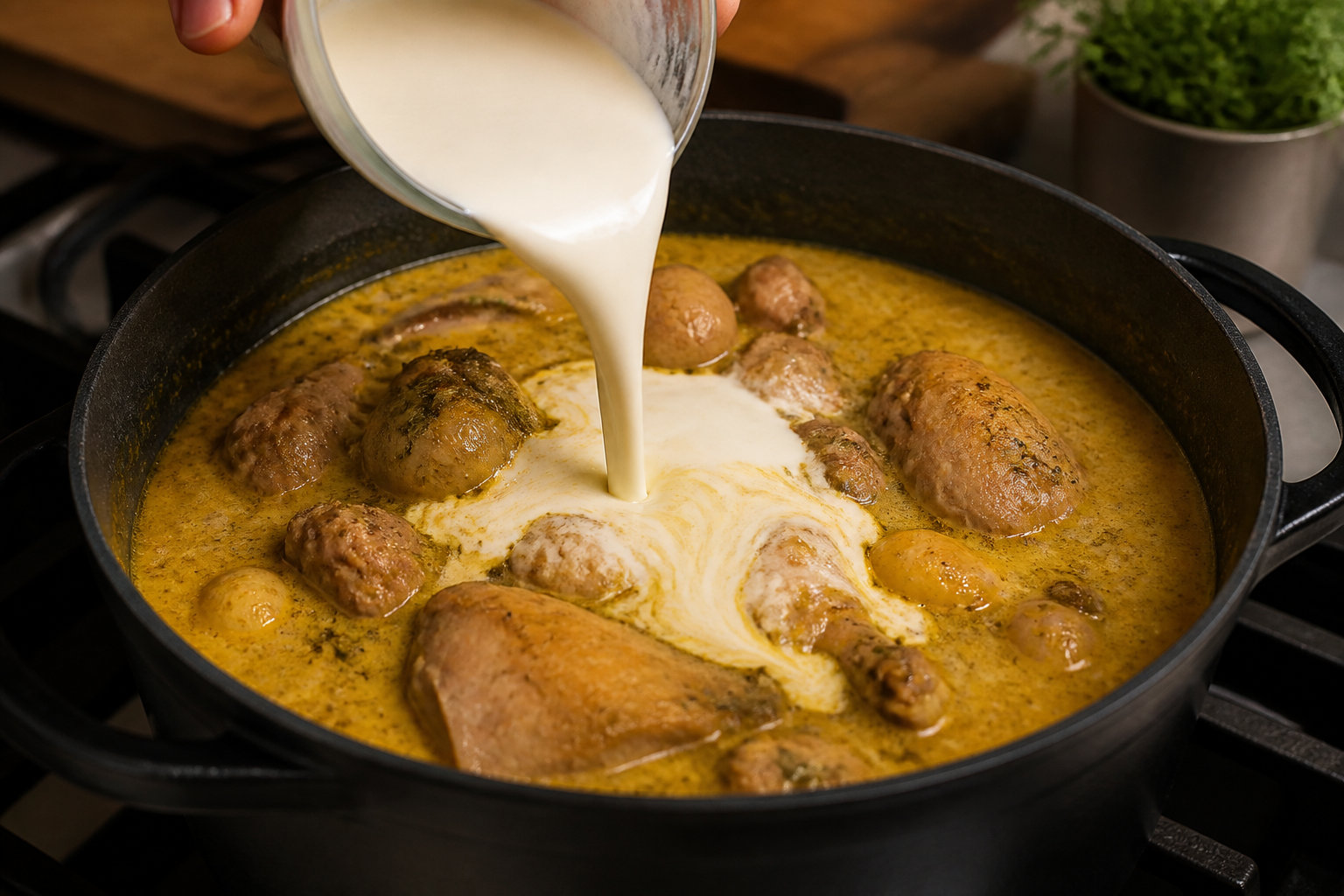 Secrets d'une cuisson lente et d'une sauce liée à la crème