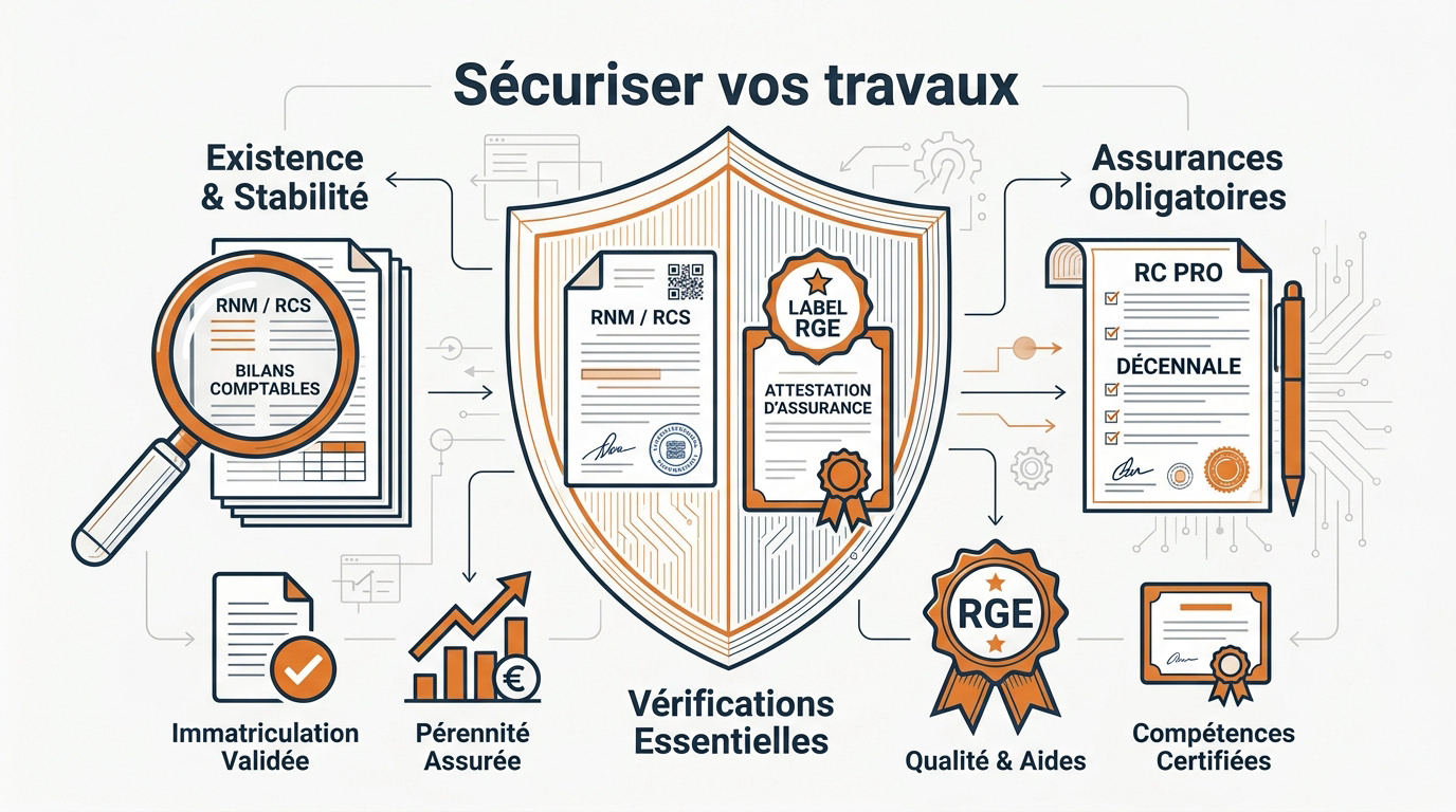 Vérification des documents administratifs et assurances pour sécuriser ses travaux