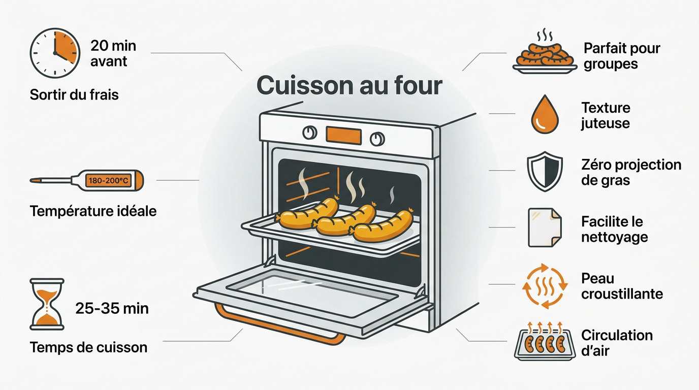 Cuisson des saucisses au four : conseils et méthodes