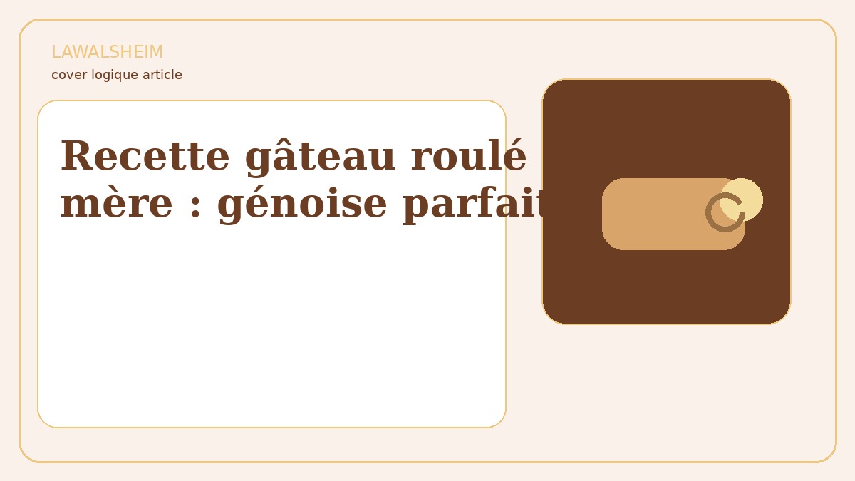 Recette gâteau roulé grand-mère : génoise parfaite