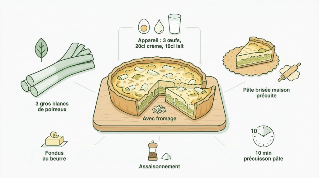 Recette quiche poireaux : le secret d'un fondant parfait