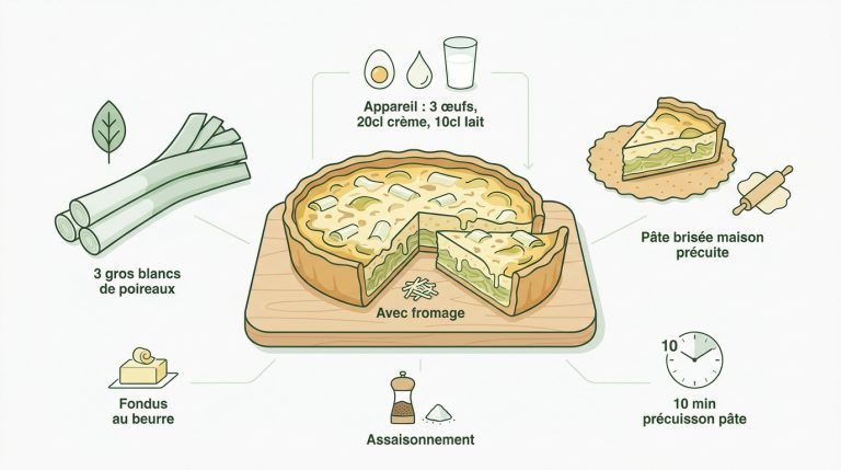 Recette quiche poireaux : le secret d'un fondant parfait