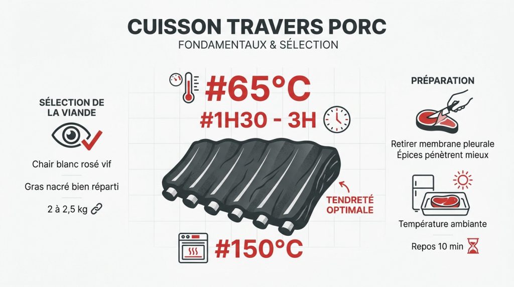 Cuisson travers porc : secrets pour une viande fondante