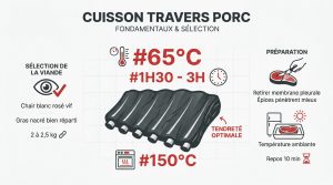 Cuisson travers porc : secrets pour une viande fondante