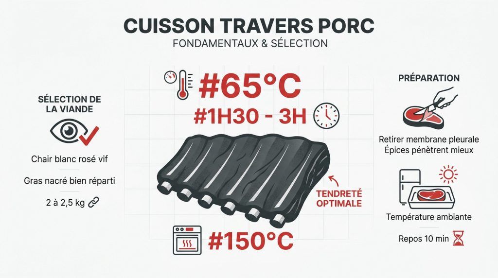 Cuisson travers porc : secrets pour une viande fondante
