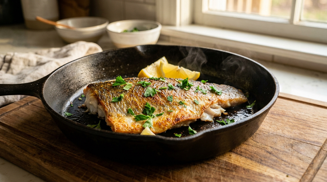Recette du black bass à la poêle pour un filet croustillant