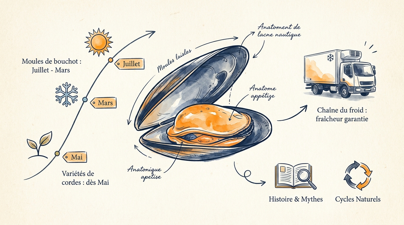 Saison des moules : calendrier, variétés et guide d'achat