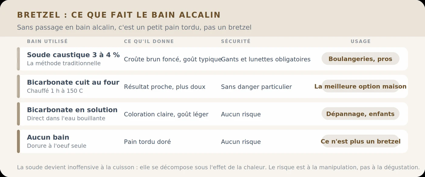 Bretzel : ce que fait le bain alcalin