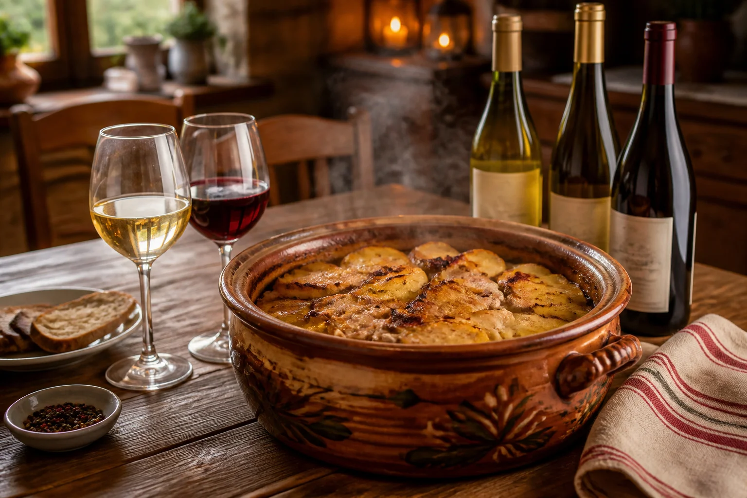 Baeckeoffe alsacien et vins