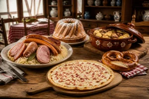 Spécialités alsaciennes : choucroute, Flammekueche, douceurs