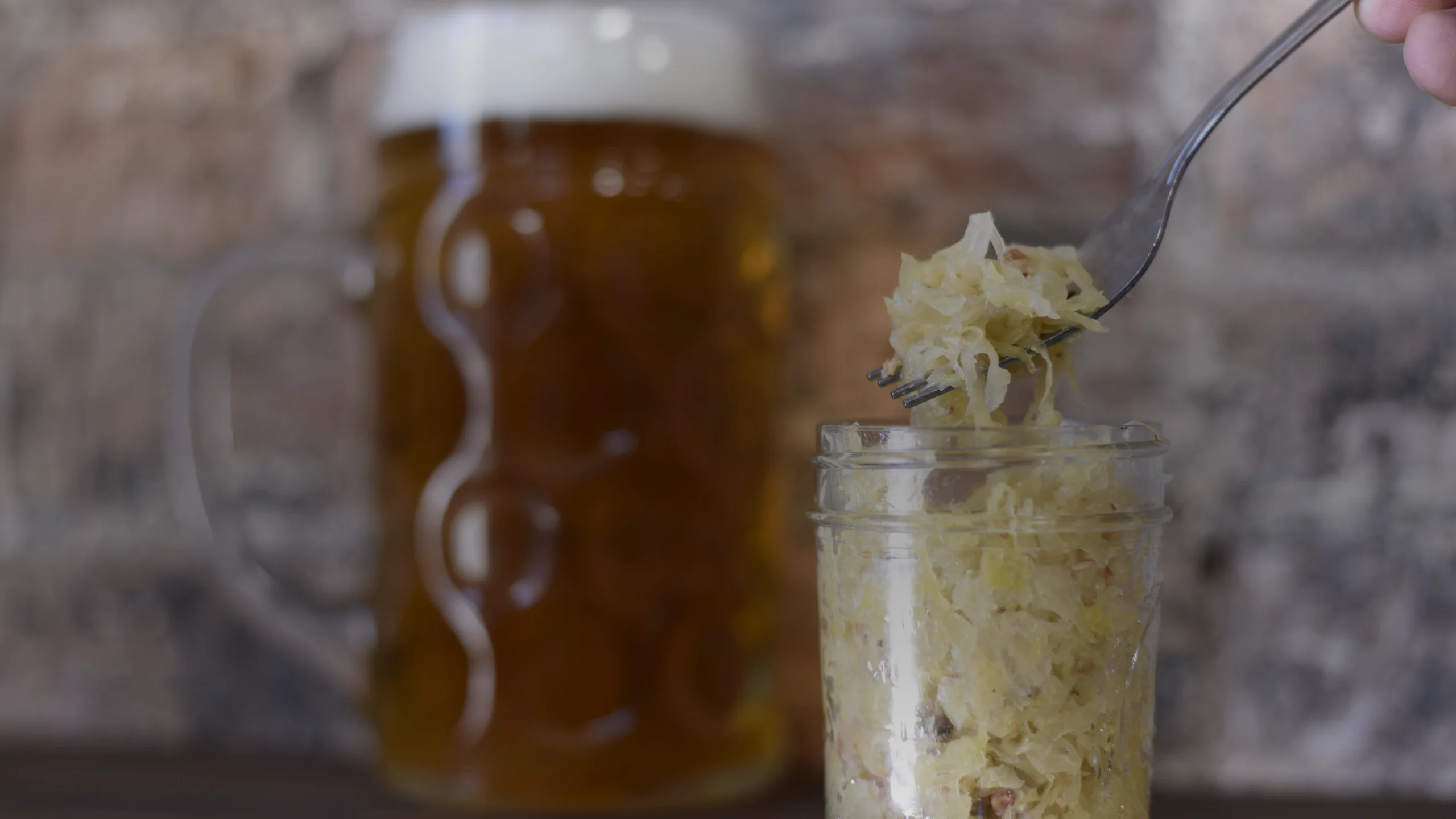 Choucroute et bière blonde